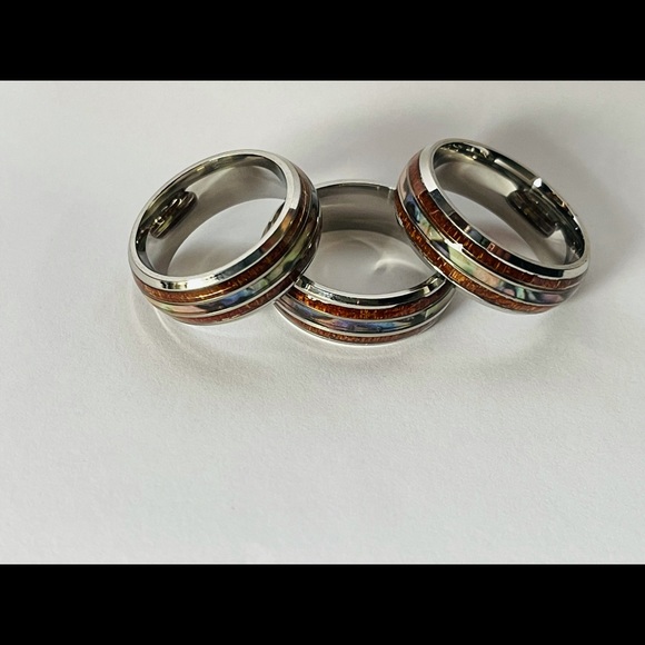 Titanium Engagement rings women’s men’s 8mm - Picture 5 of 10